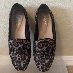 Alfani Animal Print Loafers in Brown and Black